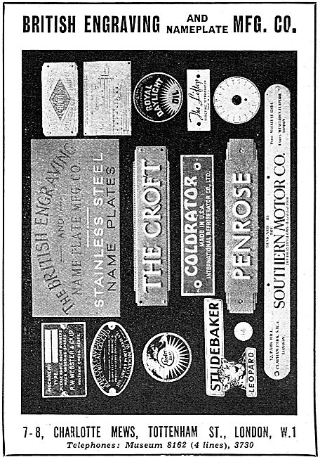 The British Engraving & Nameplate Manufacturing Co               