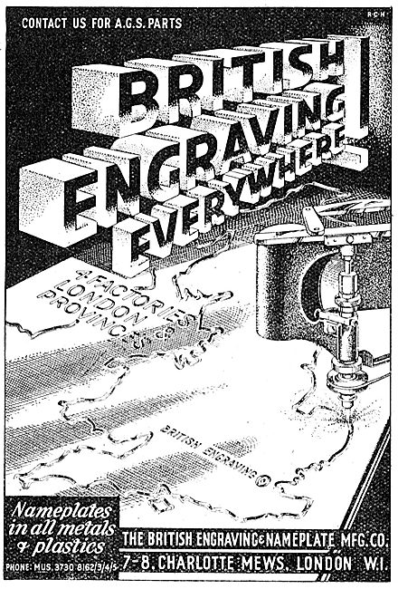 The British Engraving & Nameplate Manufacturing Company 1942     