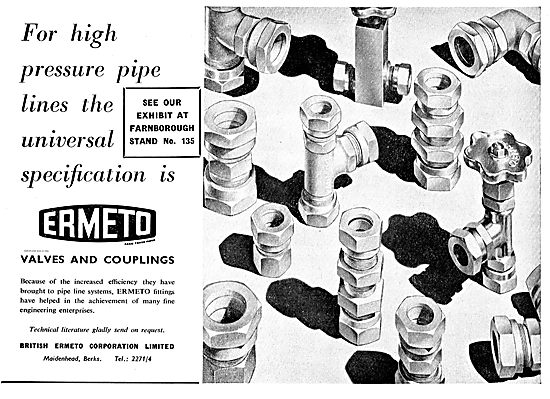 British Ermeto Valves & Couplings For Aircraft                   