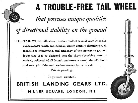 British Landing Gears: Tailwheel Assemblies For Aircraft         