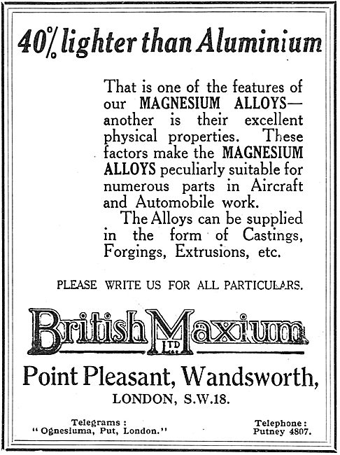 British Maxium - Forgings In Magnesium Alloys                    