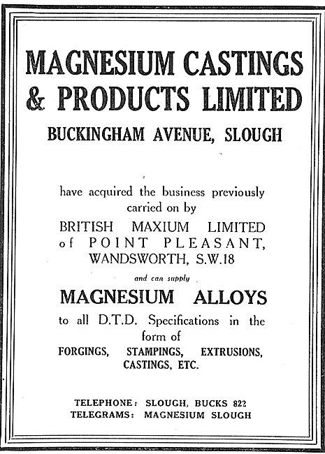 British Maxium Have Been Acquired By Magnesium Castings & Product