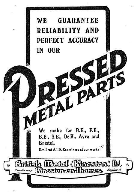 British Metal (Kingston) - Aircraft Dials & Instruction Plates   