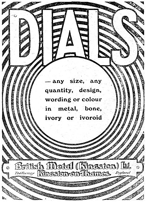 British Metal (Kingston) - Aircraft Dials                        