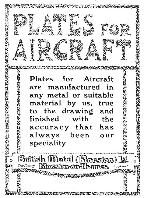 British Metal (Kingston) - Aircraft Dials & Instruction Plates   