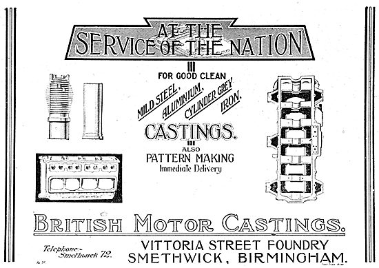 British Motor Castings - Vittoria St Foundry. Smethwick, Birm    