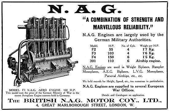 British N.A.G. Aero Engines - . F3 N.A.G. Aero Engine 100 H.P.   