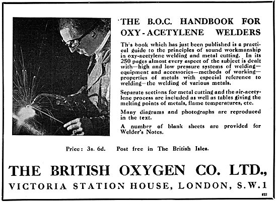 British Oxygen Company - BOC Oxy-Acetylene Welding 1933          