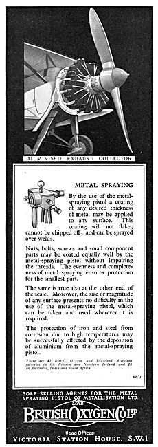 British Oxygen Company - BOC Metal Spraying 1934                 