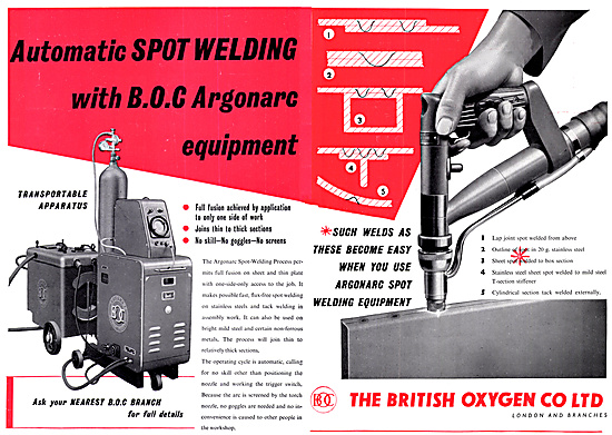 British Oxygen Company - BOC Argonarc Equipment                  
