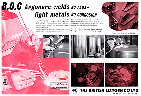 British Oxygen Company - BOC Argonarc Welding                    