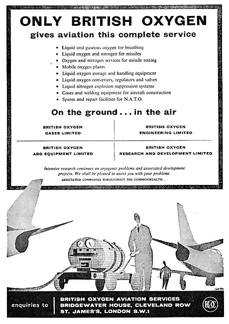 British Oxygen Company - BOC Aviation Services 1959              