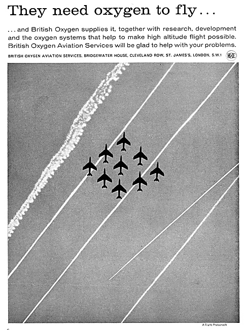 British Oxygen Aviation Services 1960 BOC                        