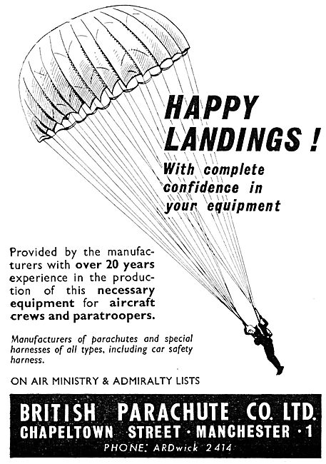 British Parachute Company - Parachutes For Air Drops             