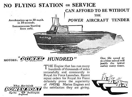 British Power Boat Company General Service Aircraft Tenders 1933s