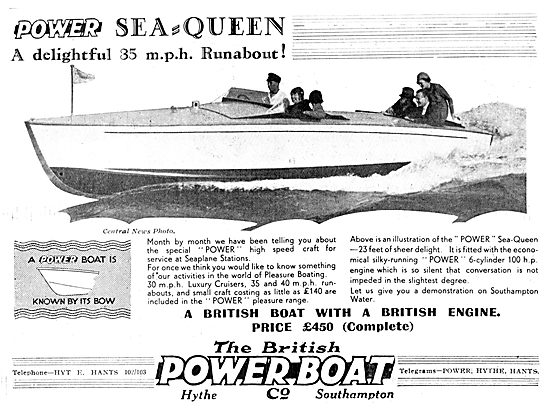 British Power Boat Company Sea-Queen 1933                        