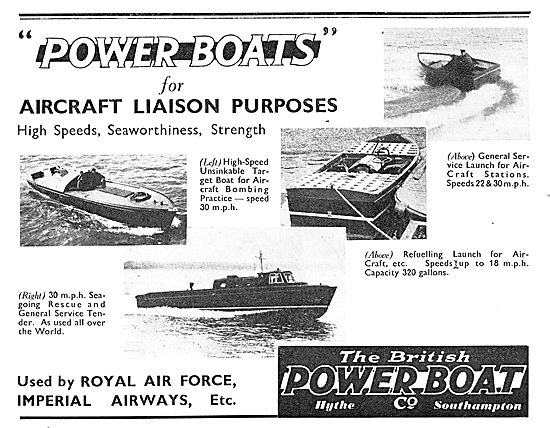 British Power Boat Aircraft Service Launches                     