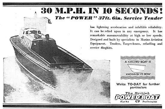 The British Power Boat 37 ft Service Tender                      