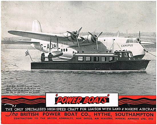 British Power Boats Aircraft Control Launch For Imperial Airways 