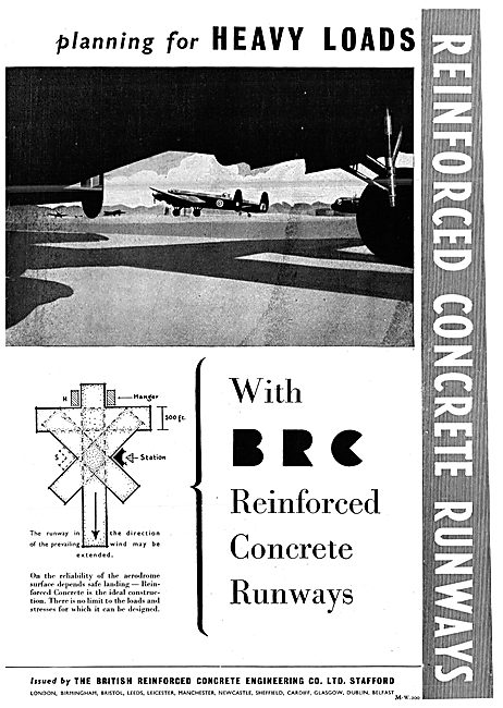 The British Reinforced Concrete : BRC Runways 1943 Advert        
