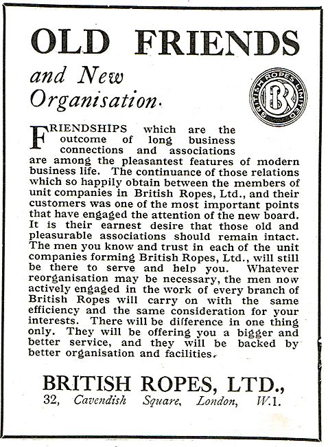 British Ropes - Old Friends & New Organisation                   