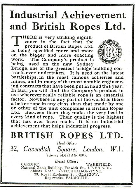 Industrial Achievement & British Ropes Ltd                       