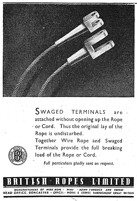 British Ropes Swaged Terminals 1946                              