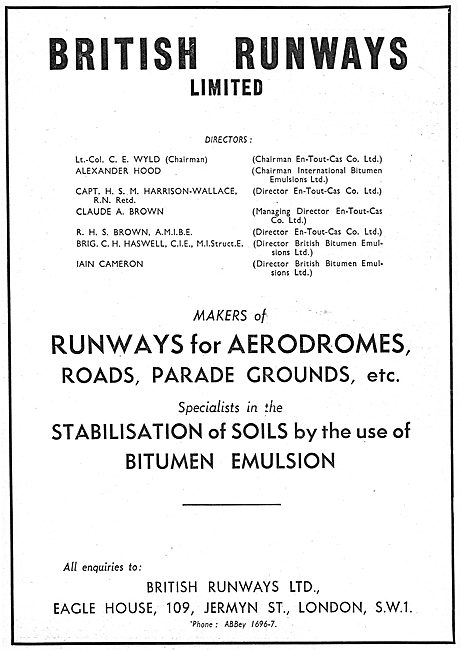 British Runways Group 1939                                       