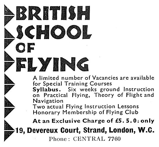 Limited Vacancies At The British School Of Flying                
