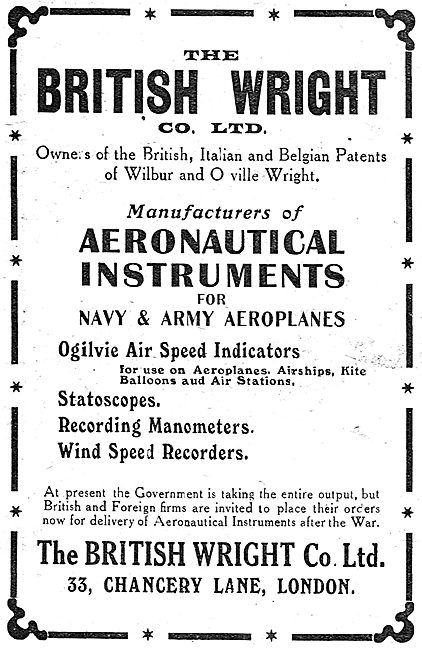 British Wright - Aeronautical Instruments                        