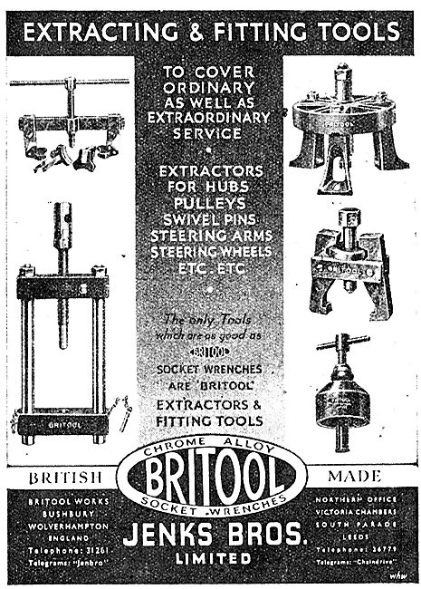 Britool Extracting & Fitting Tools 1943 Advert                   