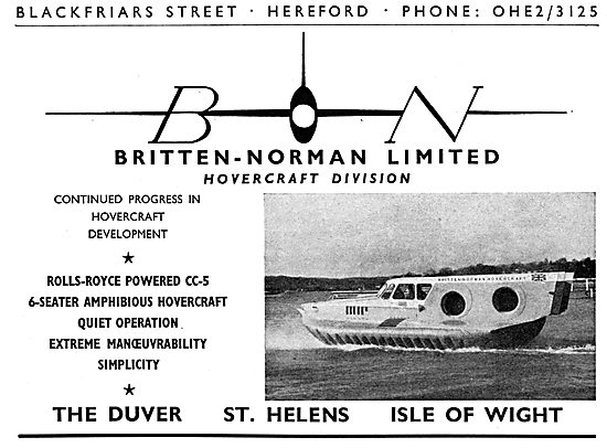 Britten-Norman CC-5 Hovercraft                                   