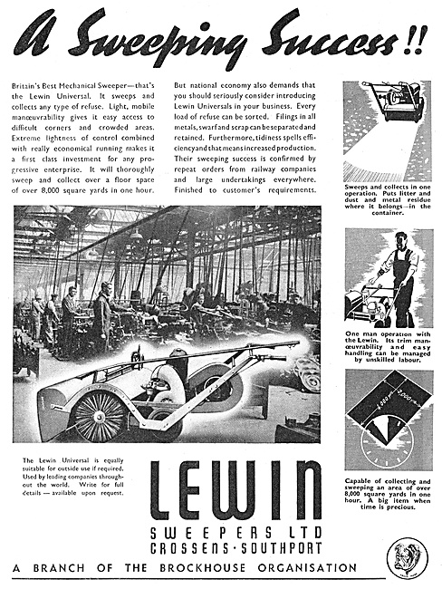 Lewin Mechanical Sweepers - Factory Sweepers                     
