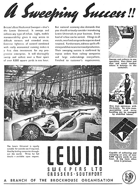 Lewin Mechanical Sweepers - Factory Sweepers                     