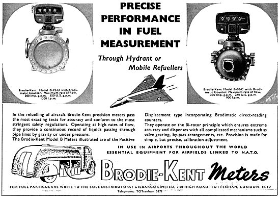 Brodie-Kent Fuel Meters For Aircraft Re-Fuellers. Stemco         