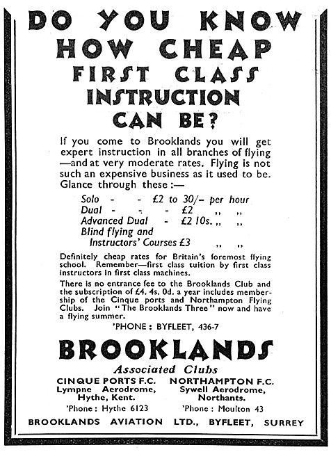 Brooklands School Of Flying                                      