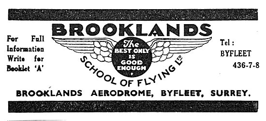 Brooklands School Of Flying - A & B Pilots Licence Training      