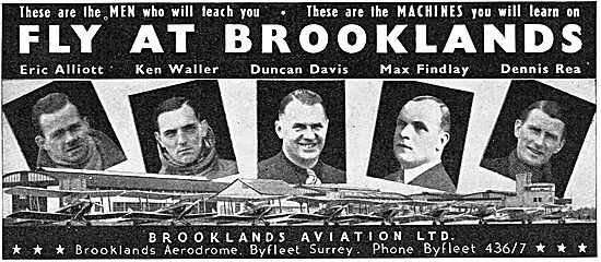 Brooklands Flying Club - Eric Alliott - Ken Waller - Duncan Davis