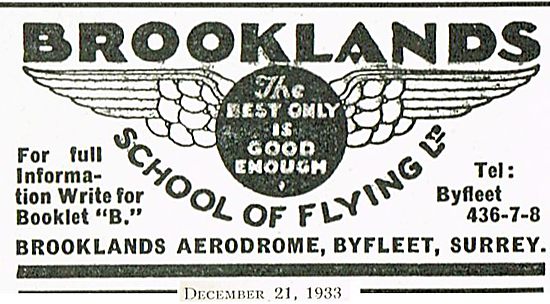 Brooklands School Of Flying                                      
