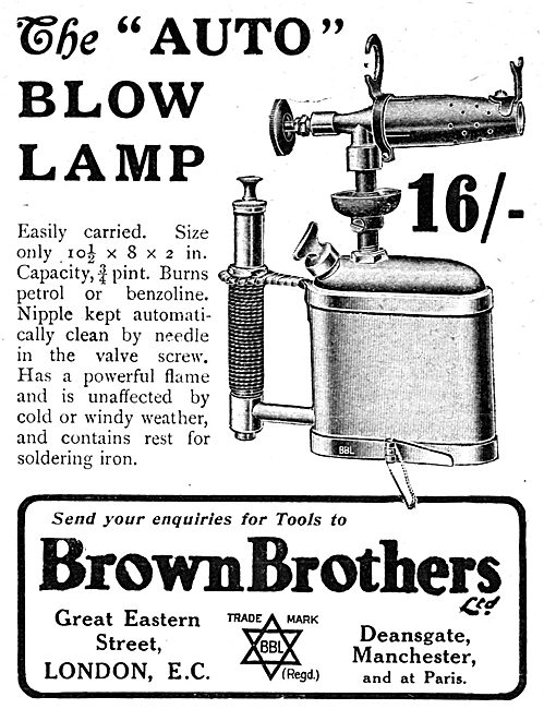 Brown Brothers Auto Blow Lamp                                    