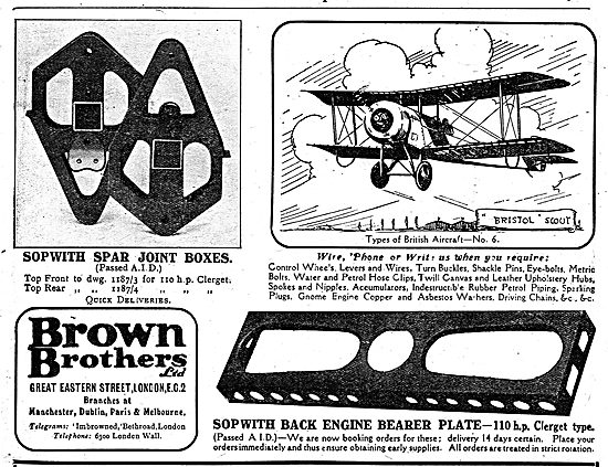 Brown Brothers Have Sopwith Spar Joint Boxes In Stock            
