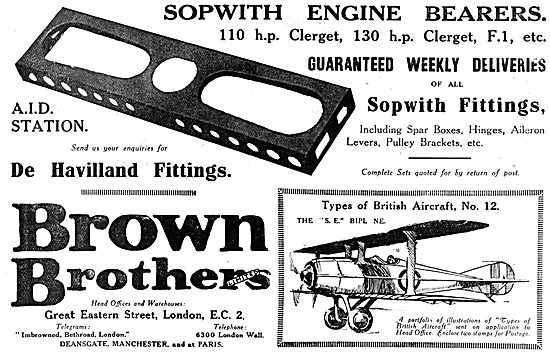 Brown Brothers - Aircraft Parts Stockists                        