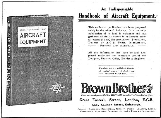 The Brown Brothers Handbook Of Aircraft Equipment                