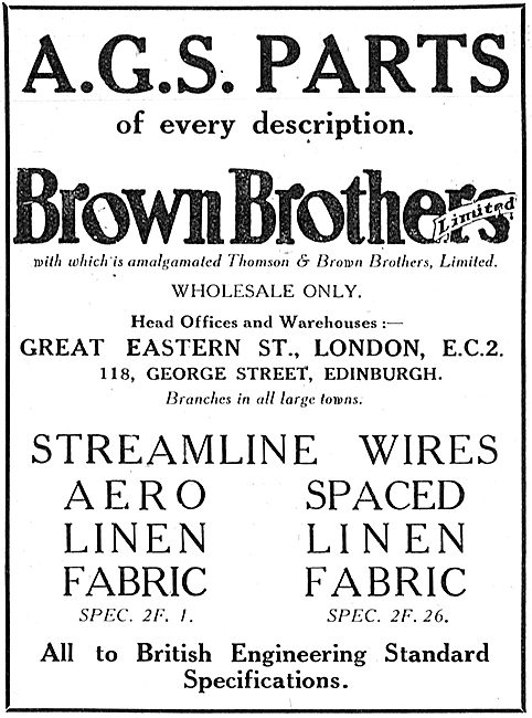 Brown Brothers AGS Parts Of Every Description                    