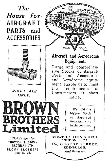 Brown Brothers Aircraft & Aerodrome Equipments                   