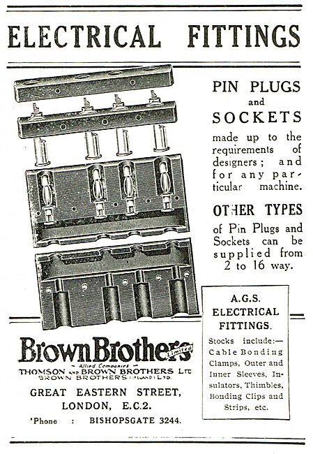 Brown Brothers Electrical Fittings For Aircraft                  