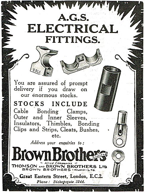 Brown Brothers AGS Electrical Fittings For Aircraft              