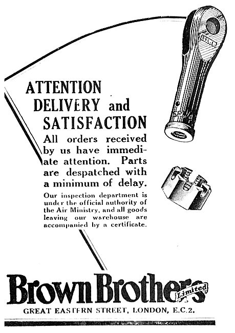 Brown Brothers - Air Ministry Approved Aircraft Parts In Stock   