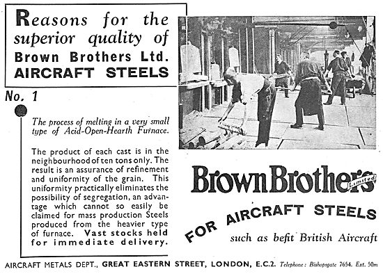 Brown Brothers Aircraft Steels                                   