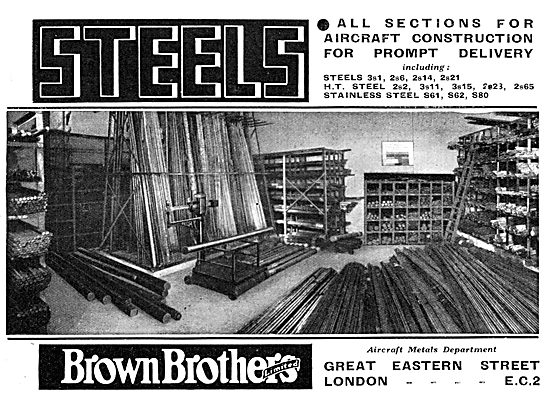 Brown Brothers - Aircraft Steel Stockists                        